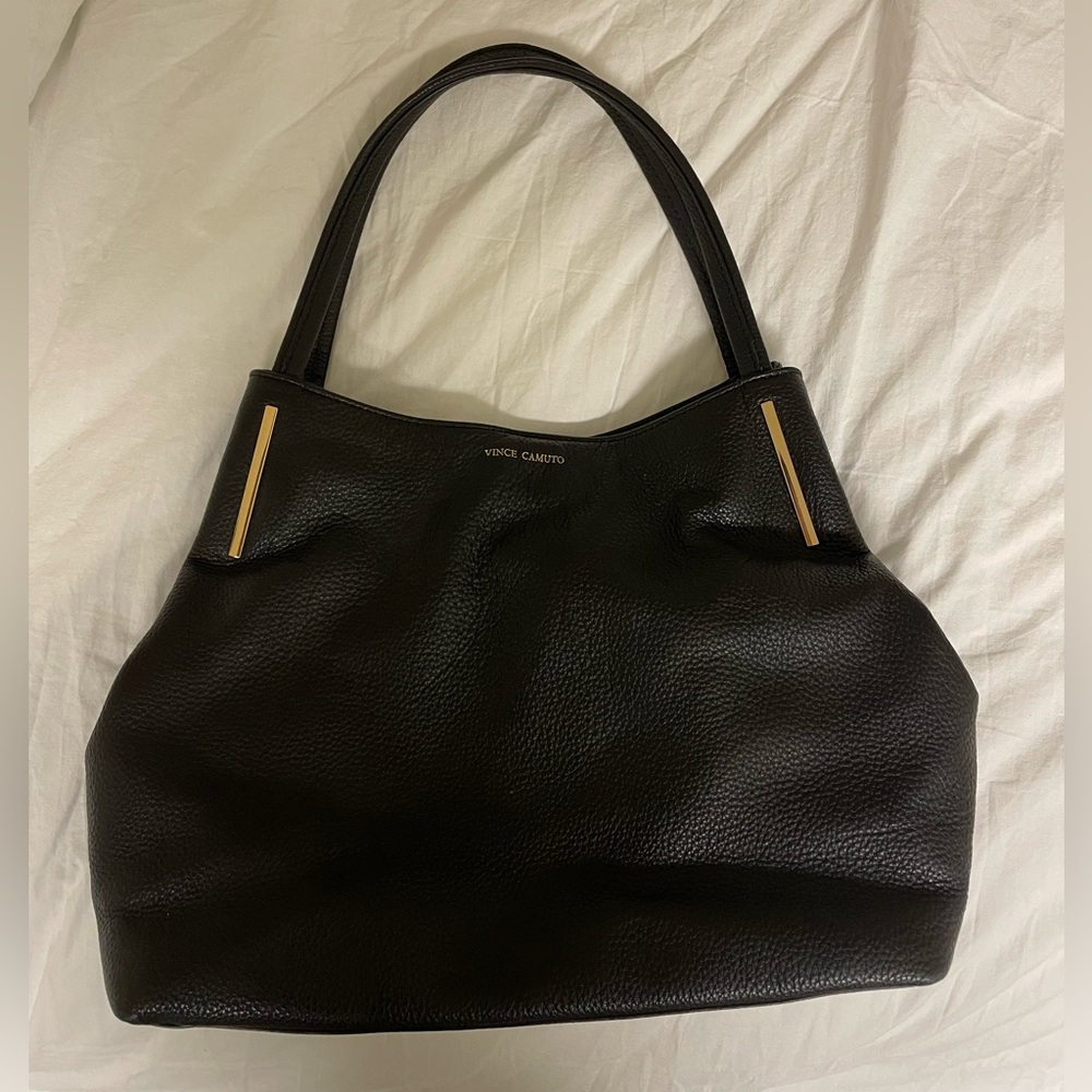 Vince Camuto Black Leather Shoulder Bag